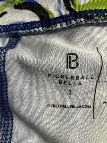 Pickleball Bella Skirt Blue White Women’s Size 1 Small Dink Spellout Skort EUC - Picture 3 of 7