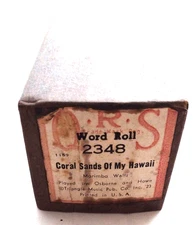 QRS Player Piano Roll~ Coral Sands of My Hawaii #2348. 