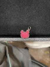 Louis Vuitton LV Hot Pink Crab Zipper Pull Charm in Silver Tone