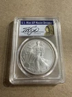 2008 $1 SILVER EAGLE PCGS MS70 THOMAS CLEVELAND SIGNED NATIVE CHIEF LABEL
