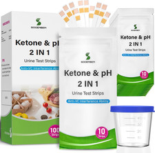 2-In-1 Ketone Test Strips, 100Cts Keto and Ph Strips Urine Test for Ketogenic