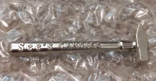 SEE's CANDIES CANDY Hammer Toffee Brittle ADVERTISING Silver Tone Metal Vintage