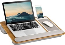 Home Office Pro Lap Desk with Wrist Rest, Mouse Pad, and Phone Holder US