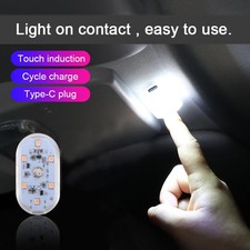 Mini LED Night Light USB Type C Touch Sensor Lamp for Car