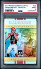 2017 PANINI DONRUSS OPTIC ILLUSIONS #20 LEN DAWSON/PATRICK MAHOMES II PSA 9