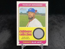 TEOSCAR HERNANDEZ 2023 TOPPS HERITAGE #CCR-TH CLUBHOUSE COLLECTION RELIC / TOR