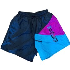 Vintage Umbro Colorblock Shorts Mens S Navy Pink Blue Soccer 90s Made in USA