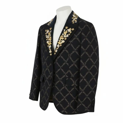 Gant Garland Print Shaped Damen Blazer EU40 Schwarz Wollmischung Peak RRP499 - Bild 1 von 4