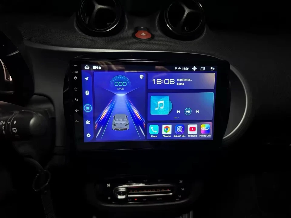 Autoradio 9” Car Tablet Android 15 Carplay Per Smart 453 Forfour Fortwo 2014-23 - Immagine 4 di 4