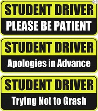 3PCS Student Driver Magnet for Car - Removable Student- New Driver 3pcs-5