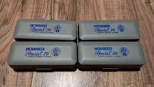 560/20 Hohner Special 20 Harmonica Made In Germany Case Marine Band - Set of 4
