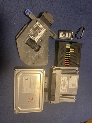 BMW 7 series 2006-2008 ECU TCM DME CAS INGNITION WITH KEY & POWER SUPPLY MODULE