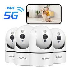 4PCS ieGeek 2.5K 5GHz WiFi Baby Monitor, Real-Time Monitoring, Two-Way Audio