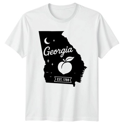 Georgia EST 1788 Peach State US Herren T-Shirt Damen Tee Grafik Unisex Top