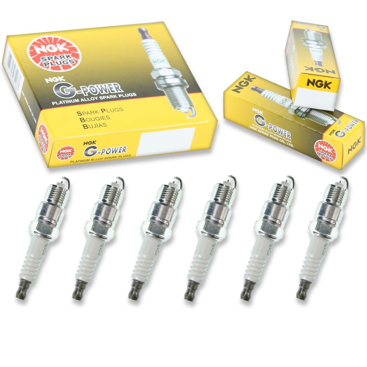 6 pcs NGK G-Power Spark Plugs for 1977-1981 Pontiac Firebird 3.8L V6 - mr