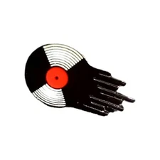 Pin Metal Enamel Lapel Pinback Melting Record Dripping Music Rock Nostalgia Emo