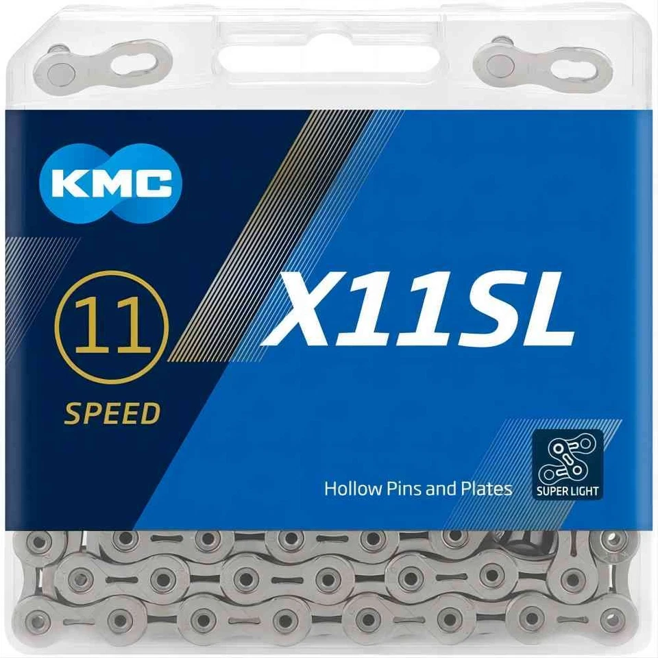 KMC X11SL 11 Speed Bicycle Chain - 1/2 x 11/128 inch, 118 Links