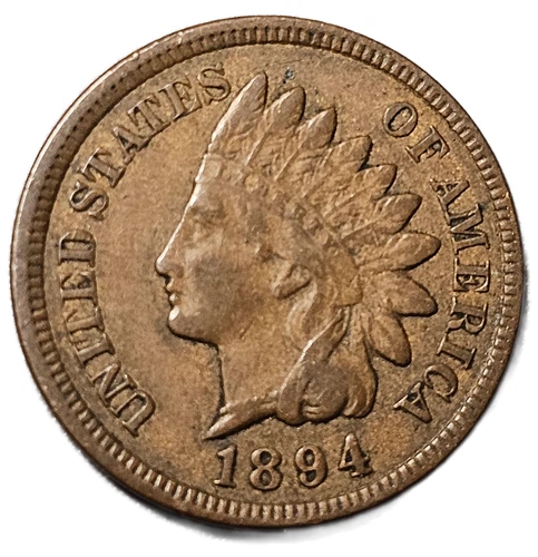 1894 INDIAN CENT VF, BN FREE USA SHIPPING