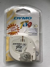 Dymo Letra Tag Labels Paper PA 1/2"x13' 10697 Pearl White 91330