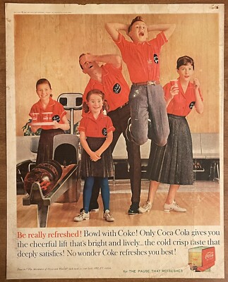 1960 Coca-Cola Bowl with Coke Be Really Refreshed Ozzie and
