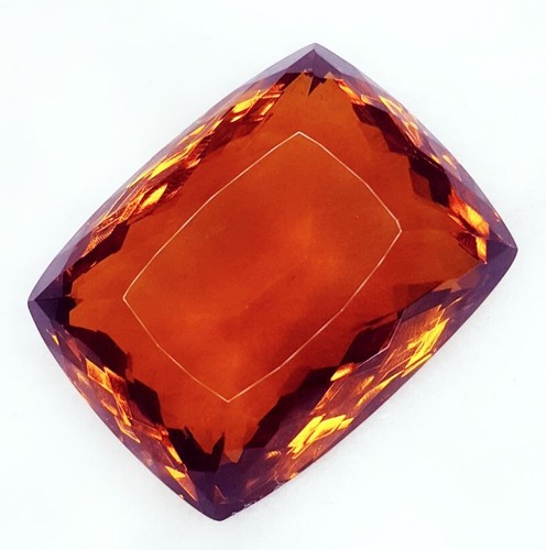 Gemas de corte cojín de piedras preciosas sueltas de 110+ quilates con certificación transparente Hessonita W488 - Imagen 4 de 13