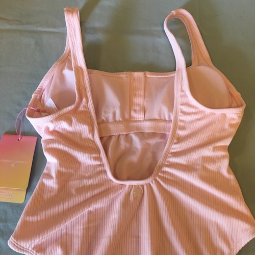 Stoney Clover Ln/Target Size S (4-6) Women's One Piece Ribbed Swimsuit Pink NWT - Picture 7 of 12