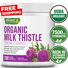 USDA Organic Milk Thistle Extract Capsules, 280 Count, 7500 mg Strength