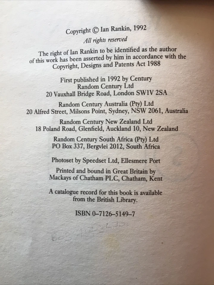 Wolfman Ian Rankin 1992 1st Edition HB - Image 4 of 4