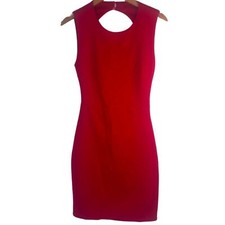 LuLus Backless Bodycon Sheath Dress Sexy Cocktail MD Hey Honey Red