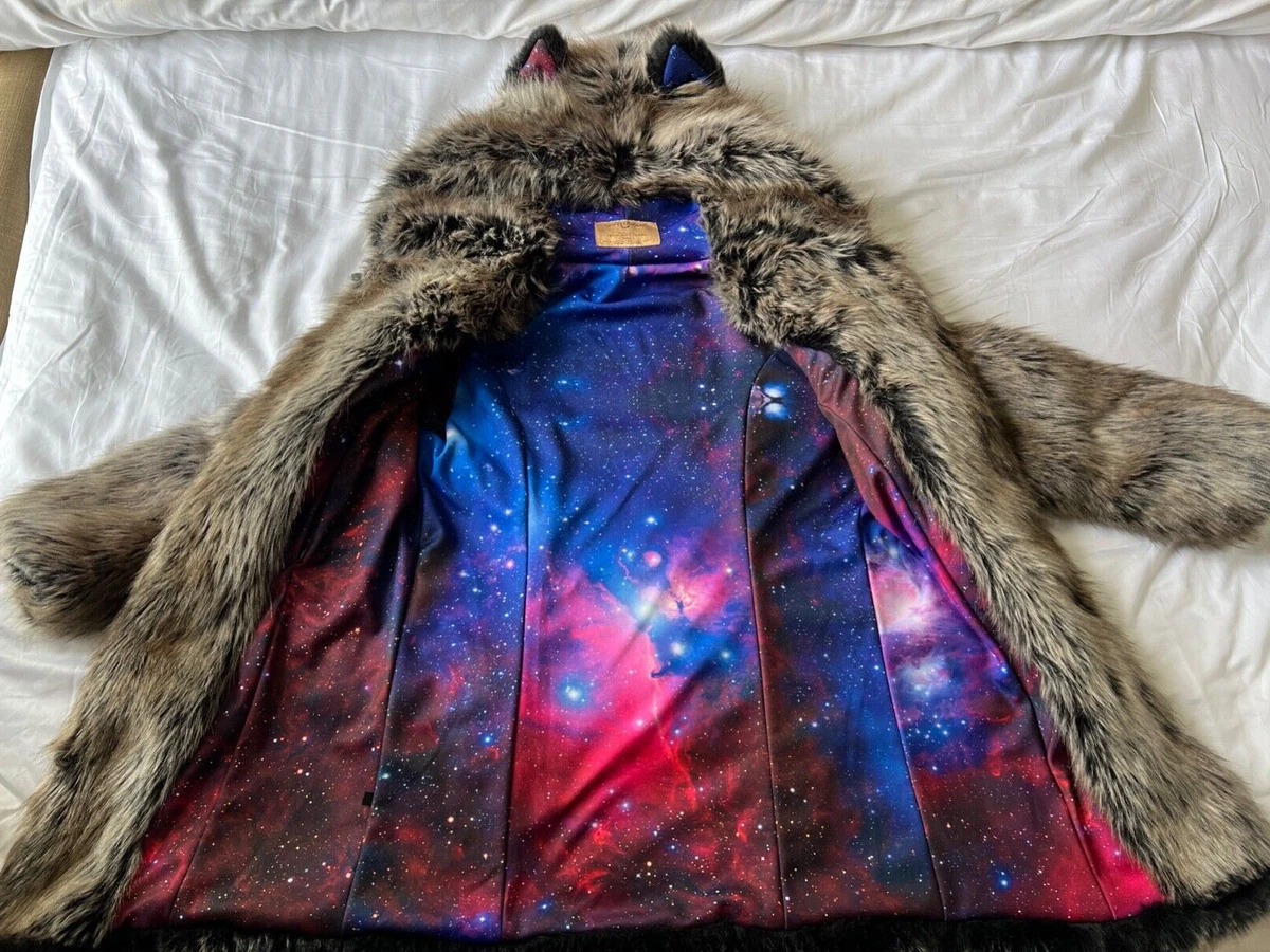 Faux fur wolf coat cheap