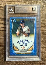 2014 Bowman Crome Blue Wave Refractor /50 Mark Appel RC Auto BGS 9.5 Gem Mint 💎