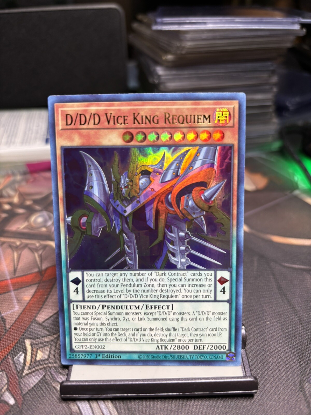 Carte Yu-Gi-Oh! Traédie Despianique - Ultra Rare, édition Allemande 1ère, GFP2, Avec Toploader Ultra Pro
