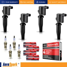 4 Ignition Coil & 4 Motorcraft Iridium Spark Plug for Ford Fusion 2010-2020 2.5L