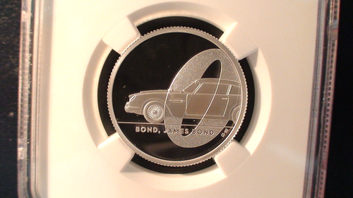 2020 Great Britain NGC PF69 UCAM 1 POUND JAMES BOND 007 .999 Silver 1/2 OZ COIN! - Picture 3 of 4