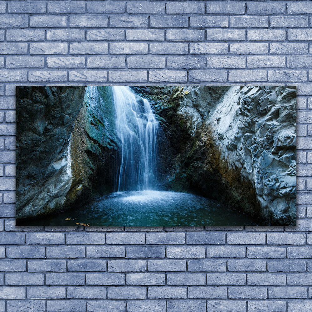 Tulup Print on Glass Wall art 140x70 Picture Image Watterfall Nature eBay