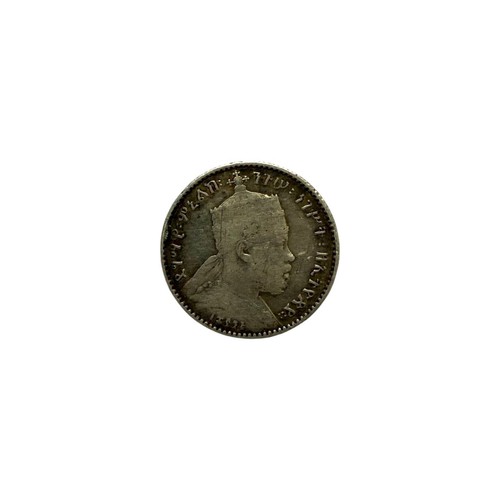 Silver Coin-African coin- Ethiopian Emperor Menelik Lion of Judah coin 1889. - Picture 8 of 10