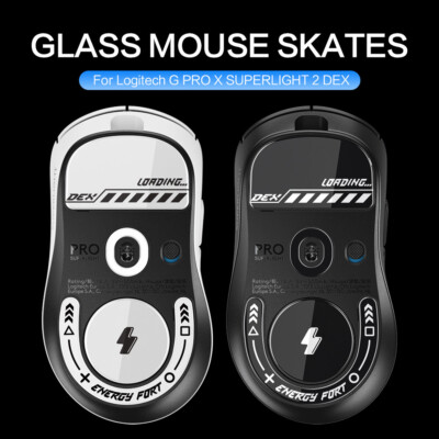 Glass Mouse Feet Skates for Logitech G Pro X Superlight 2 DEX Wireless Gaming