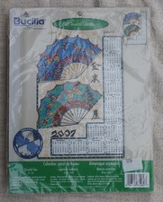 Bucilla Felt Craft Kit 2007 Jeweled Calendar, Fans Butterflies FREE US SHIPPING 