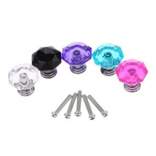 Chic Crystal Knob Door Pull Drawer Cabinet Handle Arcylic Zinc Alloy Hardware