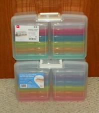 Transparent 4" x 6" Photo Cases and Clear Craft Keeper with Handle X2