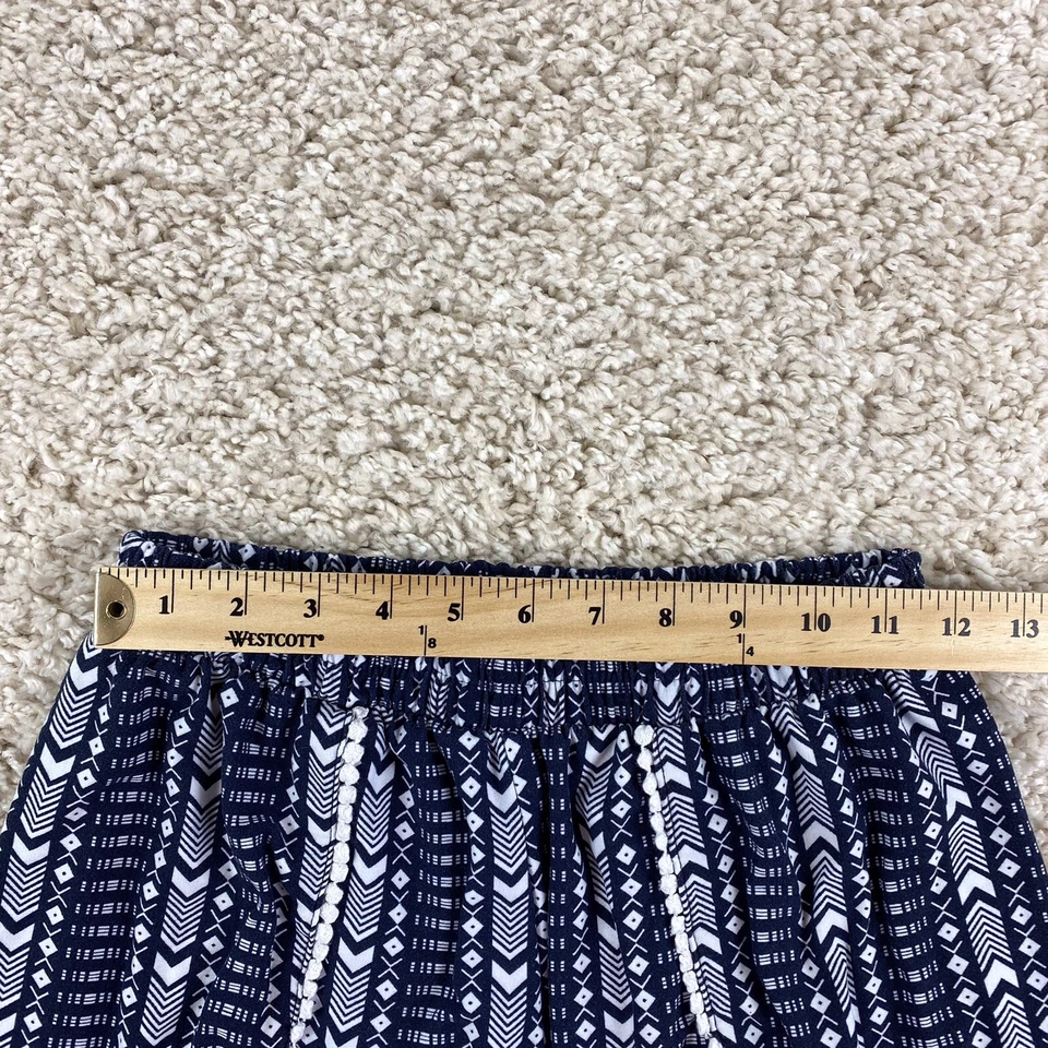 rue21 Mujer Mediano Estampado Azteca Pantalones Cortos Negro Blanco Cintura Elástica Foto 3 de 4