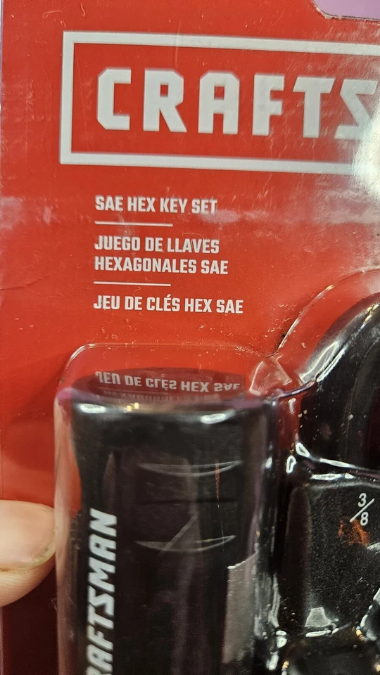 Craftsman Hex Key Set SAE 10 Piece CMHT26002 OEM Sealed With "T" Handle Adapter  - Image 3 of 4