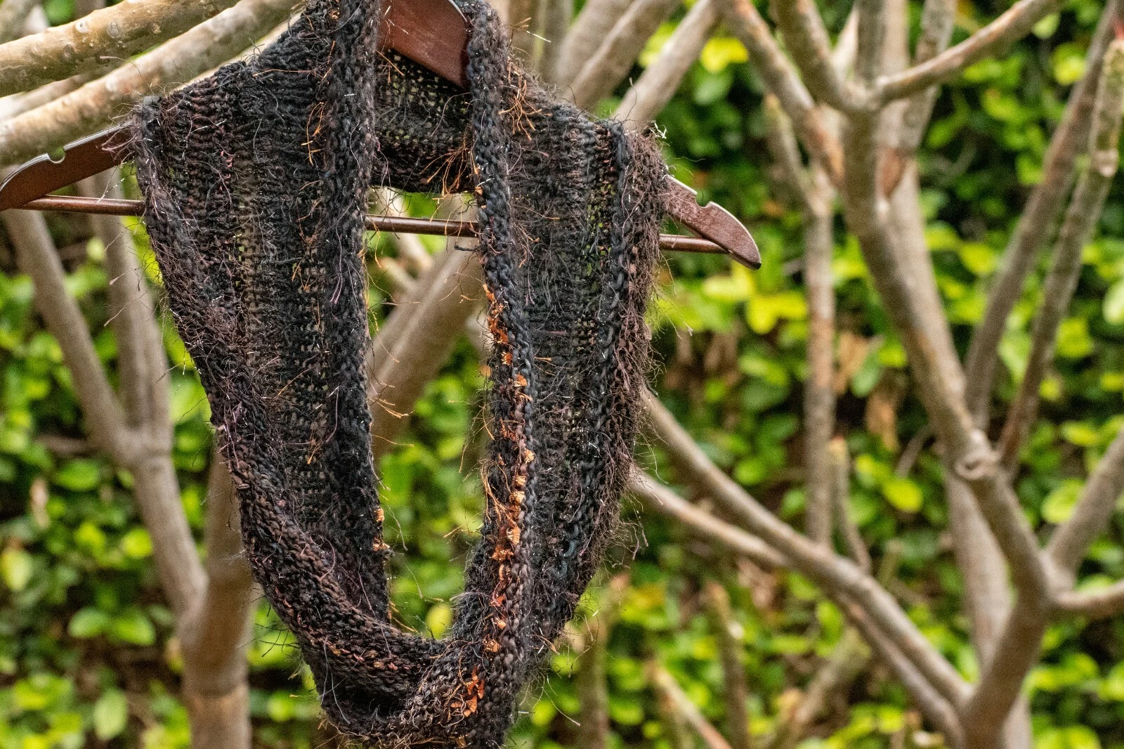 Handmade Knit Infinity Scarf - Brown/Copper - Prism Wild Stuff Yarn