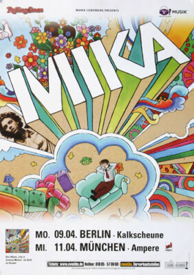 Mika - Below Zero, Berlin & München 2007 | Konzertplakat | Poster