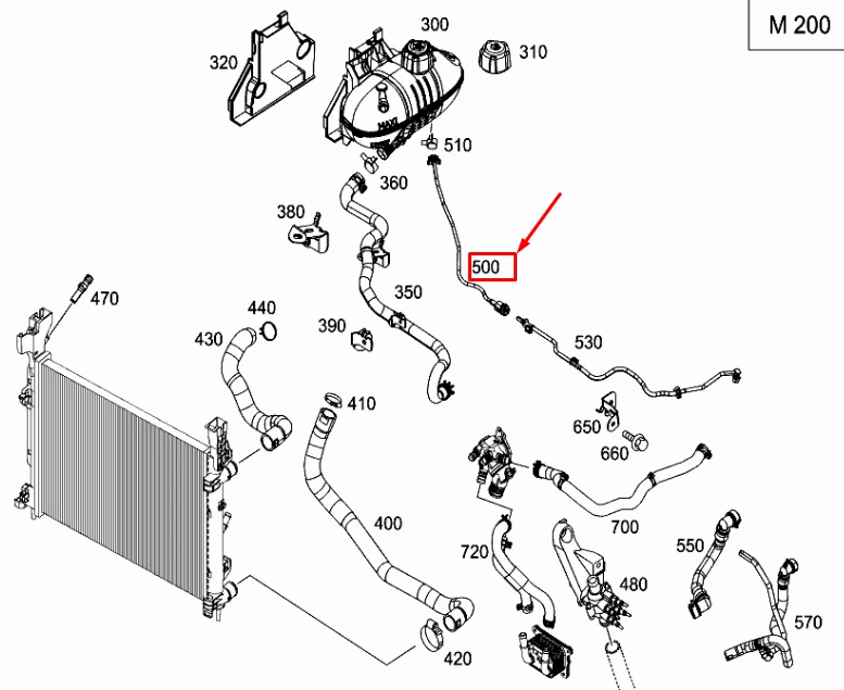 MERCEDES-BENZ CITAN W415 Expansion Reservoir Molded Hose 
