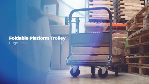 Heavy Duty 300kg Folding Platform Trolley Hand Truck Cart Sack Flat Bed Pulley - Video 1 of 1