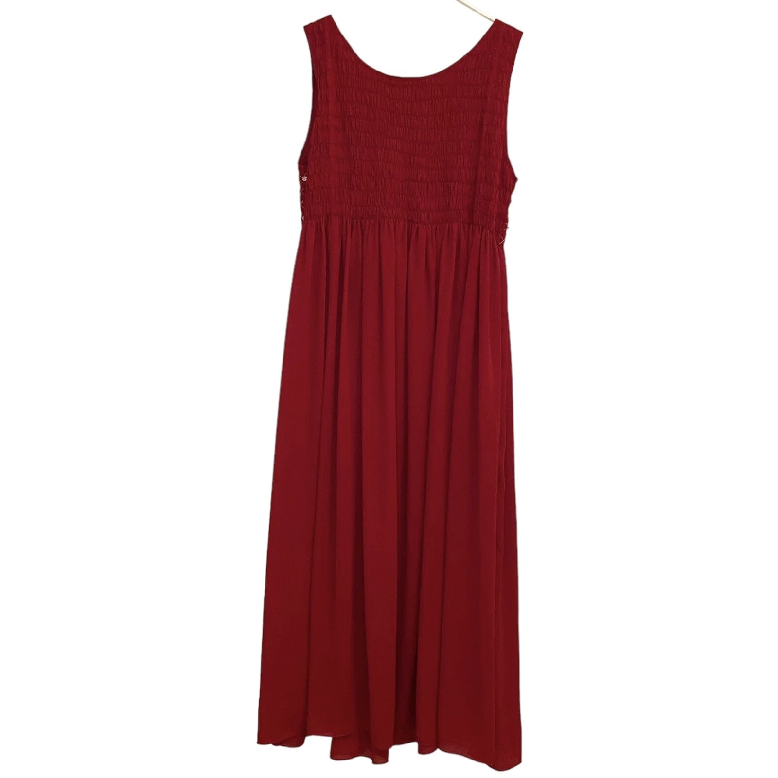 UNDERCOVER Abito da letto vintage Victoria's Secret rosso marrone perline abito taglia L