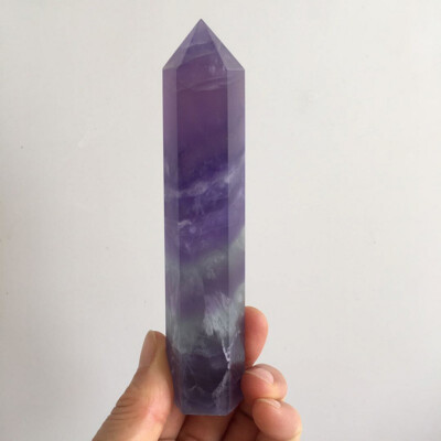 182g Indigo Fluorite Tower Point Stone Quartz Crystal Specimen