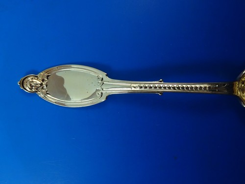 Kennilworth Vermeil Coin Silver Berry Spoon w/ Embossed Fruit in Bowl 10097 - Picture 4 of 5