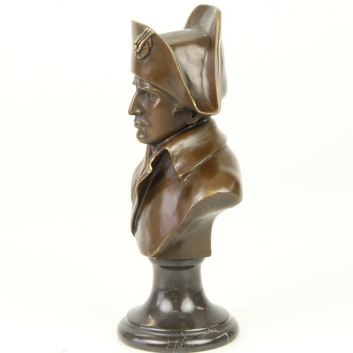 NAPOLEON BUST / SCULPTURE - ANTIQUE STYLE HOT CAST BRONZE / A CANOVA - Picture 3 of 7
